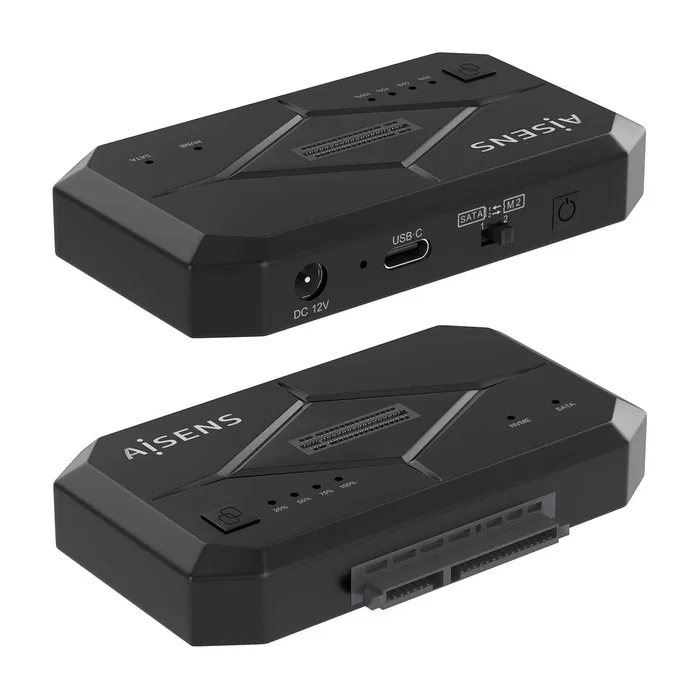 Aisens ASDS-M2SATA04B Estación de Docking para SATA 2.5/3.5 y M.2 NVMe