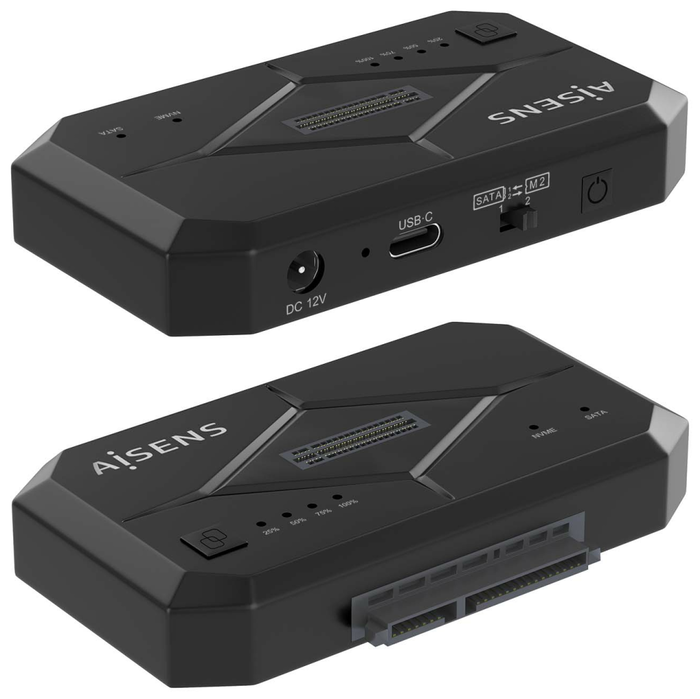 Aisens Estación de Docking ASDS-M2SATA04B SATA 2.5/3.5 y M.2 NVMe, Negro Aisens Estación de Docking ASDS-M2SATA04B SATA 2.5/3.5 y M.2 NVMe, Negro