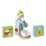 KioKids Batidora Procesadora de Alimentos de Madera con Vaso, Harina y Azúcar