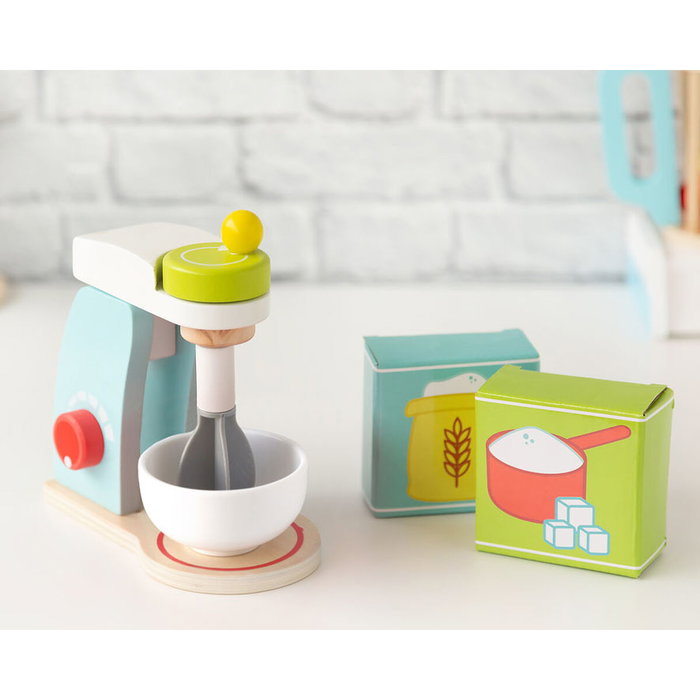KioKids Batidora Procesadora de Alimentos de Madera con Vaso, Harina y Azúcar KioKids Batidora Procesadora de Alimentos de Madera con Vaso, Harina y Azúcar