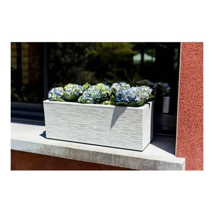EDA PLASTIQUE Balconniere Graphit Up Maceta 25 L 59 x 19.5 x 22.8 cm Blanco Encalado