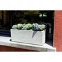 EDA PLASTIQUE Balconniere Graphit Up Maceta 25 L 59 x 19.5 x 22.8 cm Blanco Encalado