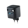 Intenso W65ACIC Cargador de Pared 65W GaN con Cable USB-C Retráctil Negro