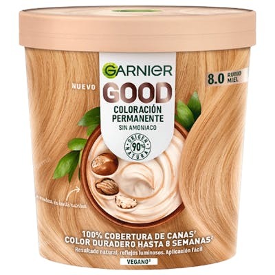 Garnier GOOD Coloración Permanente 8.0 Rubio Miel Garnier GOOD Coloración Permanente 8.0 Rubio Miel