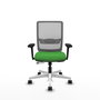 PIQUERAS Y CRESPO Silla de oficina Haches Verde y Gris con mecanismo Sincro/Traslack