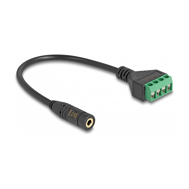 DeLOCK Cable adaptador de clavija estéreo hembra 2,5 mm a bloque de terminales 20 cm
