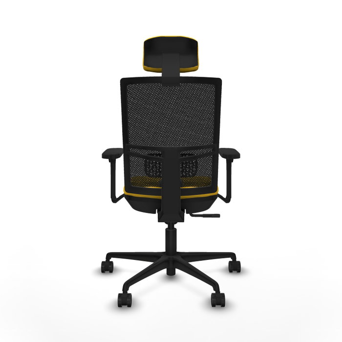 PIQUERAS Y CRESPO Silla de oficina Yunquera con mecanismo Sincro, Amarillo y Negro PIQUERAS Y CRESPO Silla de oficina Yunquera con mecanismo Sincro, Amarillo y Negro