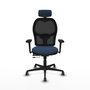 PIQUERAS Y CRESPO Silla de oficina Jorquera con Mecanismo Sincro/Traslack Azul marino y Negro