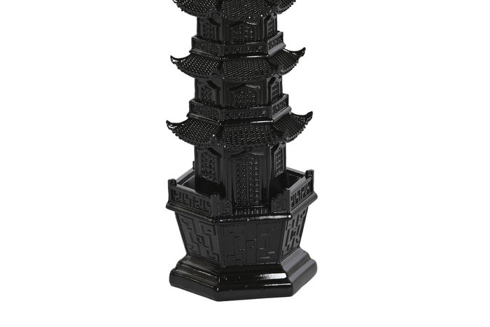 DKD Home Decor Decoración de Resina Pagoda Negro DKD Home Decor Decoración de Resina Pagoda Negro