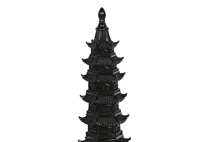 DKD Home Decor Decoración de Resina Pagoda Negro DKD Home Decor Decoración de Resina Pagoda Negro