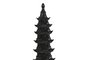 DKD Home Decor Decoración de Resina Pagoda Negro