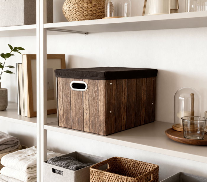 Inde Caja Multiusos de Cartón T/TNT Confortime, Dimensiones: 38 cm x 26 cm x 24.5 cm (Largo x Ancho x Alto) (12 Unidades)