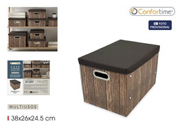 Inde Caja Multiusos de Cartón T/TNT Confortime, Dimensiones: 38 cm x 26 cm x 24.5 cm (Largo x Ancho x Alto) (12 Unidades)