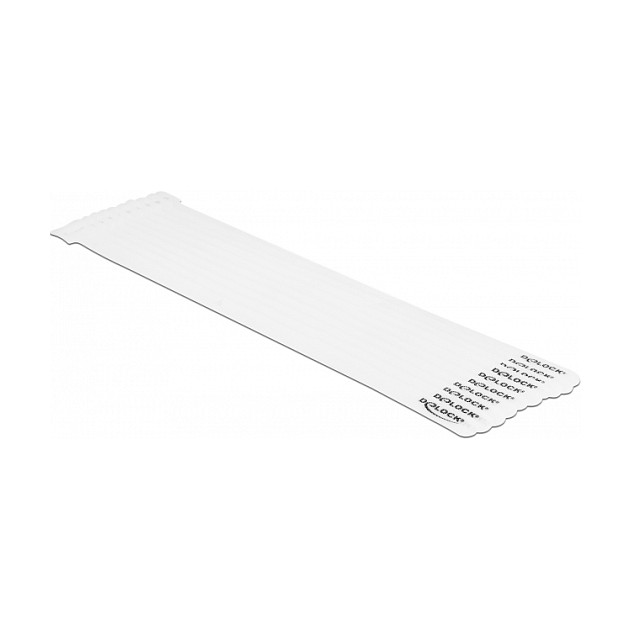 DeLOCK Bridas para cables con gancho y lazo 300 x 12 mm blanco, 10 piezas