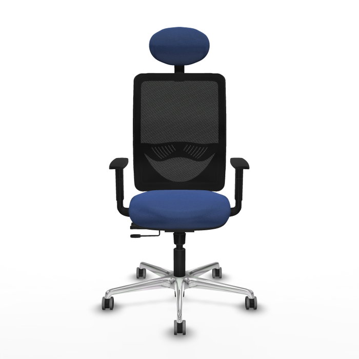 PIQUERAS Y CRESPO Silla de oficina Zulema con Mecanismo Sincro/Traslack, Azul Marino y Negro