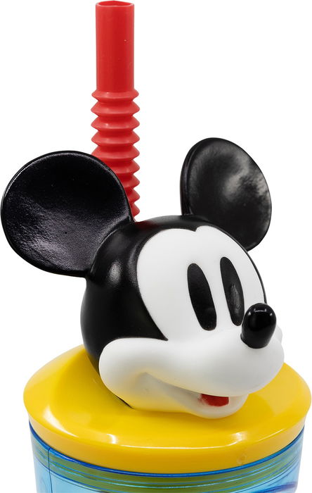 Disney Vaso 3D Mickey Mouse con Pajita Integrada 360ml CZ11336
