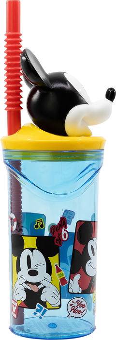 Disney Vaso 3D Mickey Mouse con Pajita Integrada 360ml CZ11336