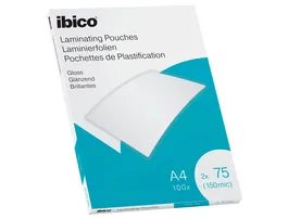 Ibico Fundas de Plastificar A4 Brillantes 75 µm (Paquete de 100)