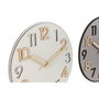 DKD Home Decor Set de 2 Relojes de Pared 3D Silenciosos en MDF Gris y Natural