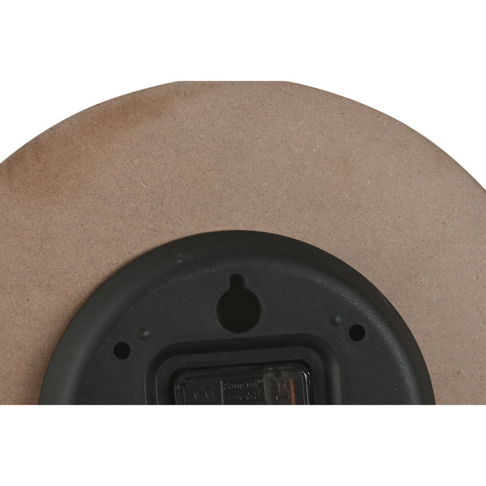 DKD Home Decor Set de 2 Relojes de Pared 3D Silenciosos en MDF Gris y Natural