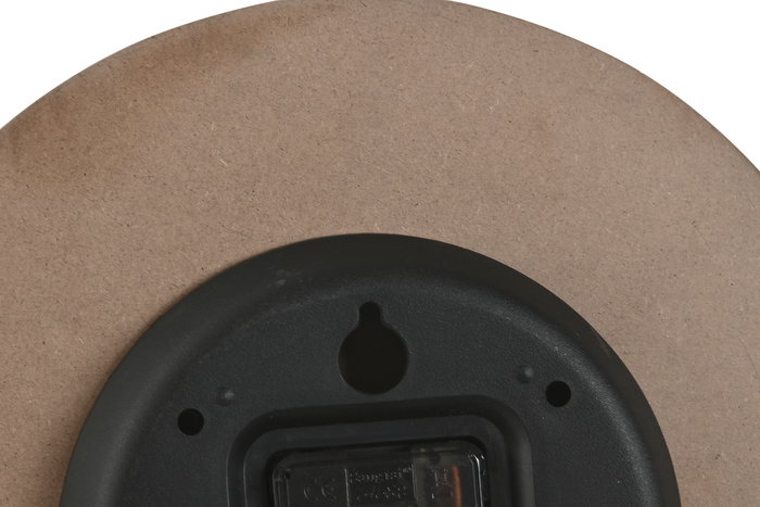 DKD Home Decor Reloj de Pared Loft Gris Natural MDF 30x30x5 cm (2 Unidades) 1x AA