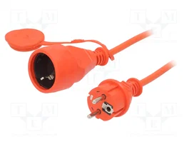 JONEX Prolongador de alimentación H05VV-F 3G1,5mm2 40m naranja