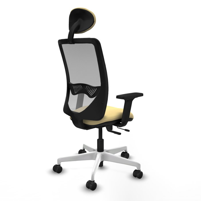 PIQUERAS Y CRESPO Silla de oficina Zulema con mecanismo Sincro/Traslack, Crema y Gris PIQUERAS Y CRESPO Silla de oficina Zulema con mecanismo Sincro/Traslack, Crema y Gris