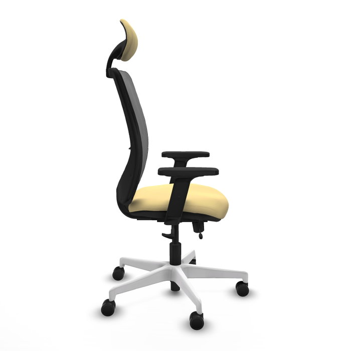 PIQUERAS Y CRESPO Silla de oficina Zulema con mecanismo Sincro/Traslack, Crema y Gris PIQUERAS Y CRESPO Silla de oficina Zulema con mecanismo Sincro/Traslack, Crema y Gris