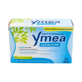 Ymea Vientre Plano - Nueva Fórmula 64 Cápsulas - Complemento Alimenticio para Menopausia, Sofocos y Hinchazón Abdominal