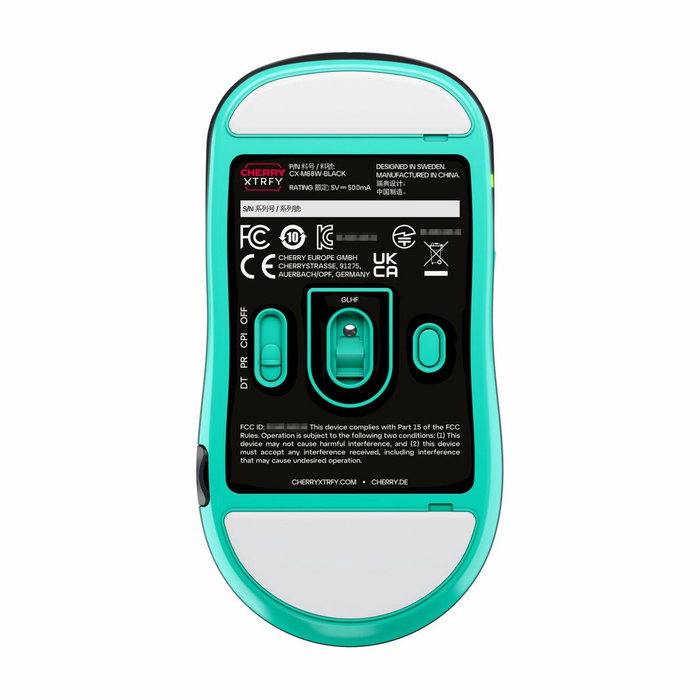 Cherry XTRFY M68 Wireless Negro y Turquesa Cherry XTRFY M68 Wireless Negro y Turquesa
