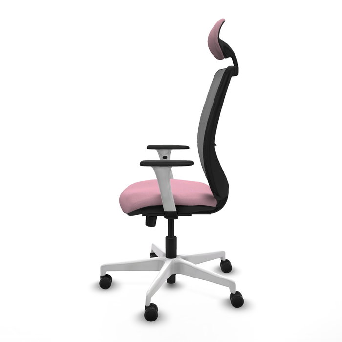 PIQUERAS Y CRESPO Silla de oficina Zulema con mecanismo Sincro Rosa y Gris PIQUERAS Y CRESPO Silla de oficina Zulema con mecanismo Sincro Rosa y Gris