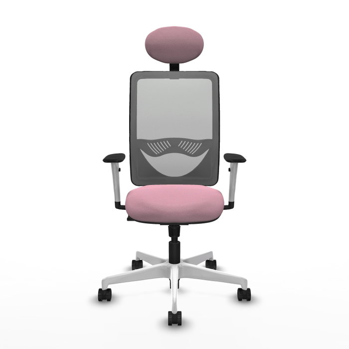 PIQUERAS Y CRESPO Silla de oficina Zulema con mecanismo Sincro Rosa y Gris PIQUERAS Y CRESPO Silla de oficina Zulema con mecanismo Sincro Rosa y Gris