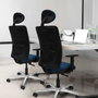 PIQUERAS Y CRESPO Silla de oficina Zulema con mecanismo Sincro, Blanco y Negro