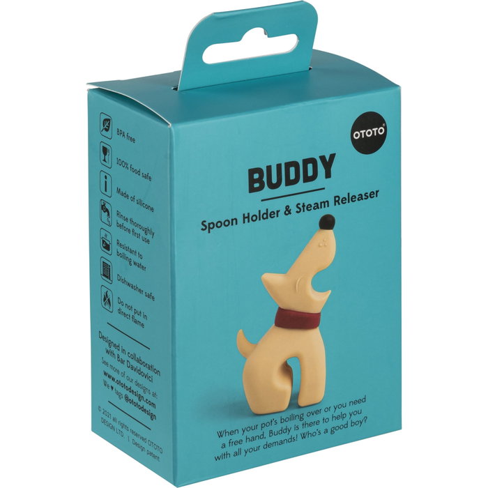Ototo Buddy Sandstone Soporte para Cucharas y Liberador de Vapor Beige