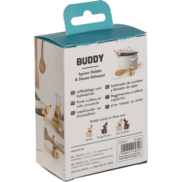 Ototo Buddy Sandstone Soporte para Cucharas y Liberador de Vapor Beige