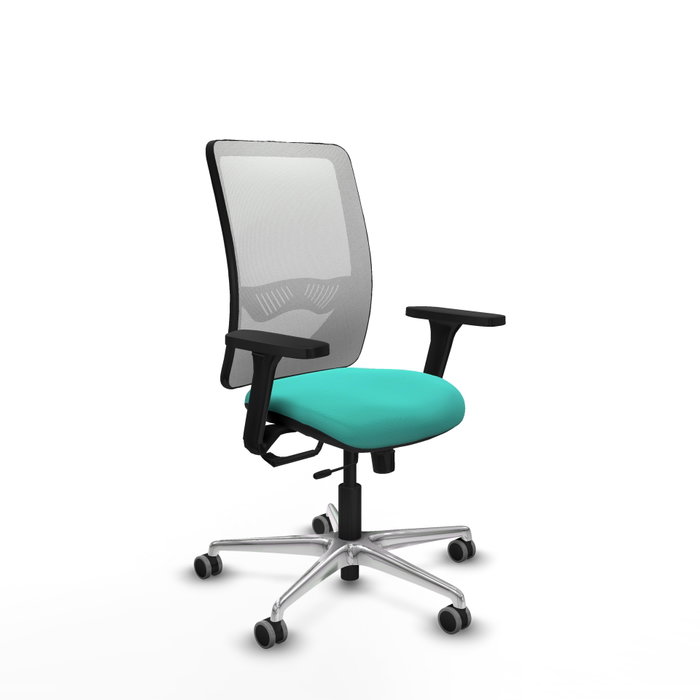 PIQUERAS Y CRESPO Silla de oficina Zulema con mecanismo Sincro/Traslack, Turquesa y Blanco PIQUERAS Y CRESPO Silla de oficina Zulema con mecanismo Sincro/Traslack, Turquesa y Blanco