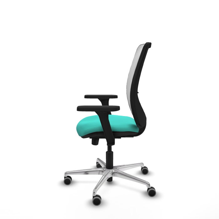 PIQUERAS Y CRESPO Silla de oficina Zulema con mecanismo Sincro/Traslack, Turquesa y Blanco PIQUERAS Y CRESPO Silla de oficina Zulema con mecanismo Sincro/Traslack, Turquesa y Blanco