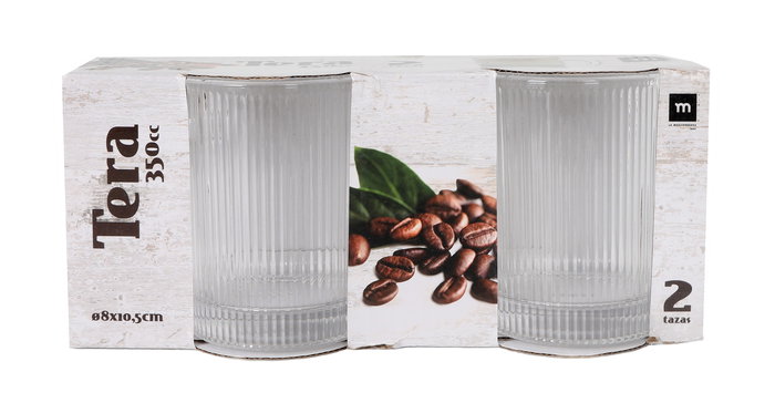 La Mediterranea Set 2 Mugs 350 ml Tera 8 cm x 10.5 cm x 11 cm (18 Cajas)