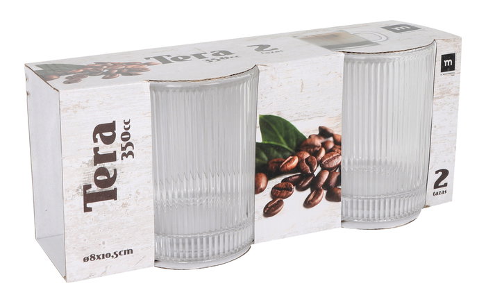 La Mediterranea Set 2 Mugs 350 ml Tera 8 cm x 10.5 cm x 11 cm (18 Cajas)