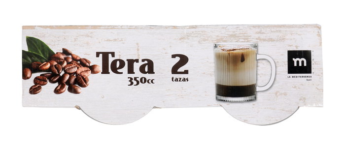 La Mediterranea Set 2 Mugs 350 ml Tera 8 cm x 10.5 cm x 11 cm (18 Cajas)