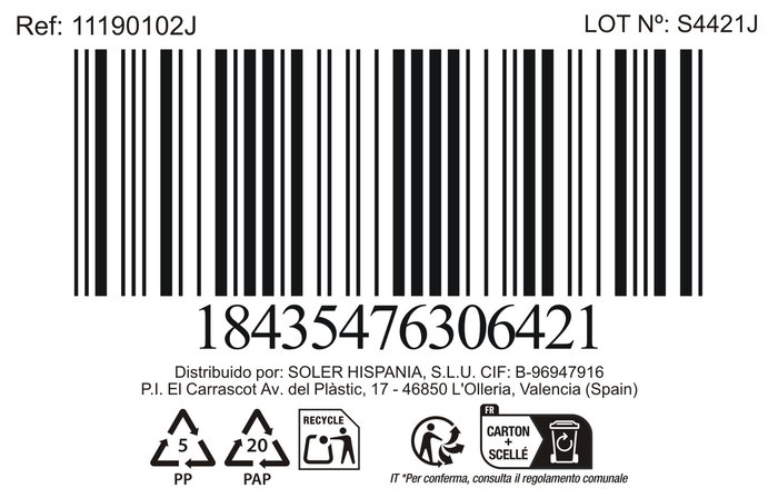 La Mediterranea Set 2 Mugs 350 ml Tera 8 cm x 10.5 cm x 11 cm (18 Cajas)