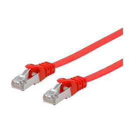 EQUIP 607620 Cable de Red Cat6A U/FTP Plano de 1m, 2xRJ45, Rojo, LSZH