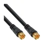 Inline Cable coaxial premium 15 m con 2 conectores F macho negro