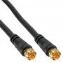 InLine 4043718129706 Cable Coaxial F Macho 15 Metros, Blindado, 85 dB, Negro - Para TV/Satélite