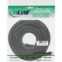InLine 4043718129706 Cable Coaxial F Macho 15 Metros, Blindado, 85 dB, Negro - Para TV/Satélite
