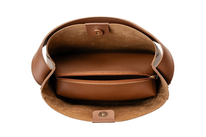 Lucky Bees Bolso Bandolera 925 Canela Piel de Polivinilo