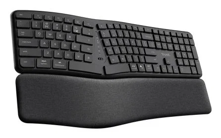 Trust Keyra Teclado Inalámbrico Ergonómico Multidispositivo Negro Trust Keyra Teclado Inalámbrico Ergonómico Multidispositivo Negro
