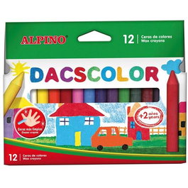 Dacs DACSCOLOR CERAS 80MM SEMIBLANDAS NO MANCHAN SURTIDOS -ESTUCHE DE 12U- (Set de 6)
