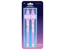Safta Bolígrafos Borrables K-pop Demon Hunters Chibi Blister de 2 Unidades