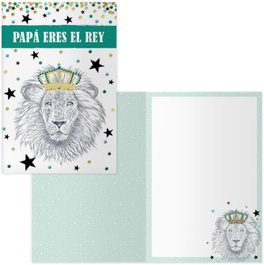 DOHE AGENDAS Pack de 6 tarjetas de felicitación modelo día padre-Rey León